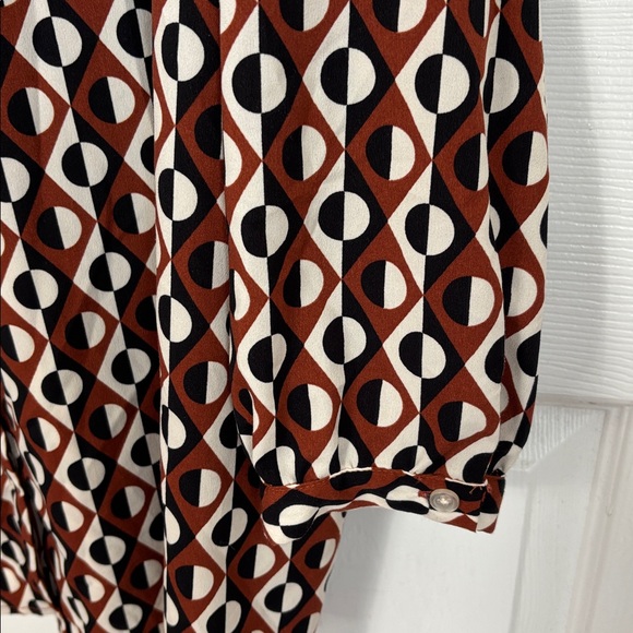 ELOQUII Tie Neck Button Up Blouse Size 22 Ascot Flowy dressy career wear - Picture 9 of 12